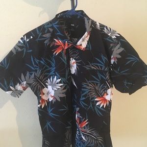 Vans tropical hawaiian print shirt